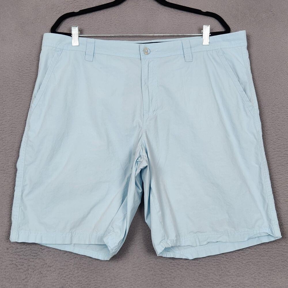 Columbia Shorts Mens 38 Light Blue 10" Inseam Chino Lined Cotton Casual Summer